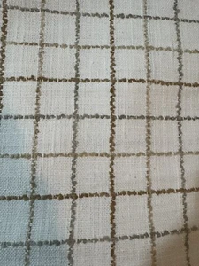 anna elizabeth greenhouse fabrics #s1397 Dune 9 yrds neutral window pane - Picture 1 of 8
