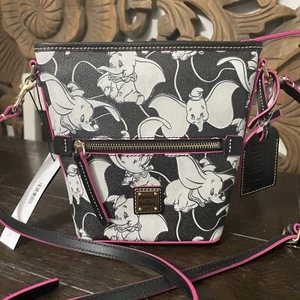 Disney parks Dooney and Bourke 2022 black white Dumbo Crossbody purse NWT - Picture 1 of 8