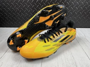 Adidas MLS Soccer Cleats X Speedflow Messi.3 FG GW7419 Black Yellow Mens 12 NEW - Picture 1 of 11