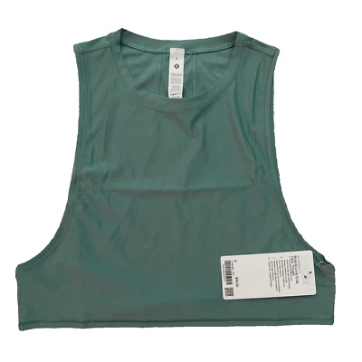 New Lululemon Size 6 Muscle Love Crop Tank Tough TIDT Tidewater Teal Green - Image 1 of 4