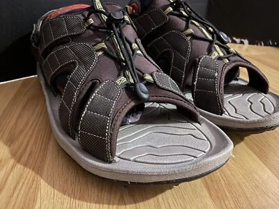 FOOTJOY Golf Sandals Brown Leather Hook and Loop Spikes 45697 Men's Size 13 M - Image 1 of 4