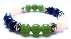 VERTIGO RELIEF 8mm Crystal Intention Bracelet w/Description- Healing Stone - Picture 1 of 2