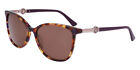 Anne Klein AK7087 Sunglasses Women Plum Tortoise Cat Eye 56mm New & Authentic