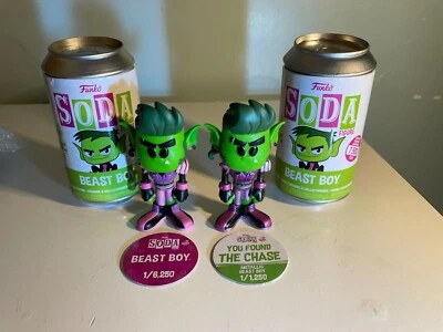 Funko Soda Chase and Common Beast Boy Teen Titans Go! Foto 1 de 2