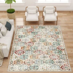 Alfombra boho antideslizante alfombra de piso lavable para dormitorio sala decoración del hogar - Imagen 1 de 10