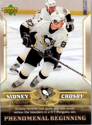 2005-06 -Sidney Crosby- Upper Deck Phenomenal Beginning Rookie Hockey Card #7 - Image 1 of 2