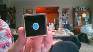 Sea Blue Oval Crystal - Picture 1 of 5