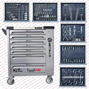 Toolcar Metallo carro de taller carro de herramientas lleno de herramientas manuales - Imagen 1 de 9