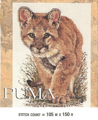 PUMA    CROSS  STITCH  PATTERN  ONLY  PY - VY...