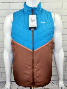 Nike Therma-FIT Synthetic-Fill Running Vest Blue/Brown - Mens Sz L (DD5647-411) - Picture 1 of 7