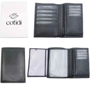 PORTEFEUILLE COTIDI ANTI RFID CUIR NOIR - Picture 1 of 1