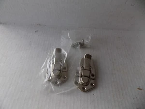 TRUNK LATCH NICKLE PLATED NICKEL PLATED STEEL NEW W/ SCREWS 8991 3 - Picture 1 of 3
