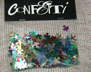 Confetti Multi Colored Multi Colored Foil Doves 3/8 x 3/8 Fast Shipping  - Picture 1 of 3