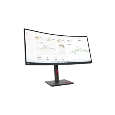 Lenovo 63D4GAR1US ThinkVision T34w-30 34" UW-QHD Curved Screen LCD Monitor - Image 1 of 4