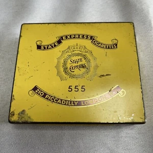 50 ARDATH STATE EXPRESS 555 Empty cigarettes Tin With Hinged Lid. QEII Era. - Picture 1 of 13