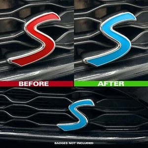 MINI F55 F56 F57 Cooper S Front Accent Decal Overlay Sticker -  Light Blue - Picture 1 of 2