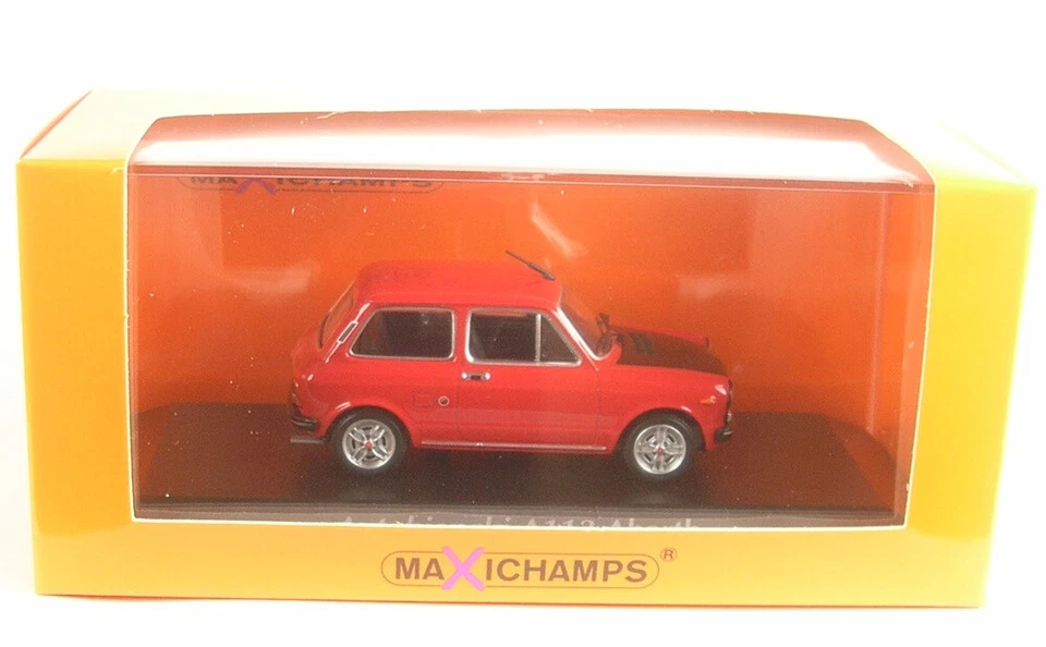 Autobianchi A112 Abarth (Red / Nero) 1974 1:43 MAXICHAMPS - Immagine 1 di 1