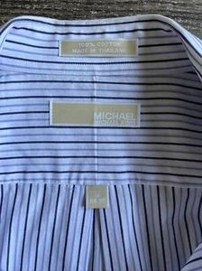 Men’s Michael Kors Dress Shirt 16 34-35 100% Cotton Button Down Long Sleeves - Picture 1 of 5