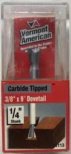 Broca de enrutador cola de milano Vermont American 3/8" x 9⁰ punta de carburo ¡¡NUEVA!!! - Imagen 1 de 4
