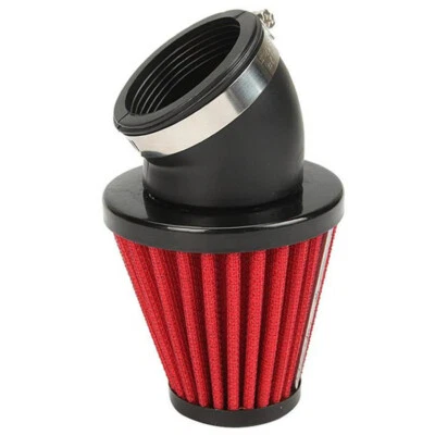 Adjustable Car Air Intake Filter 45° Rubber Bend Inlet Stainless Steel Mesh 42mm - Image 1 of 4