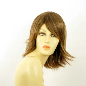 Perruque femme mi-longue Châtain Cuivré Méché Blond Clair KAREN 6BT27B - Imagen 1 de 8