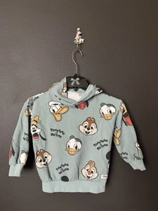 Mickey & friends kids Size 5t-6y Hoodie!! All characters. Sage green. - Picture 1 of 3