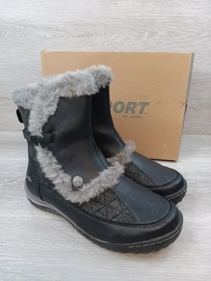 Jsport Jambu Darcie Boots Women's 8.5M Black Leather Side Zip Winter Boot - Image 1 of 4