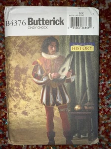 Butterick 4376 Mens Shakespeare Costume Sewing Pattern Size MX 40 to 44 FF Uncut - Picture 1 of 2