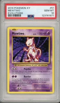2016 Pokemon XY Evolutions Mewtwo #51 PSA 10 - Image 1 of 2