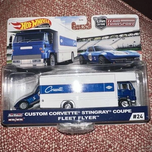 Hot Wheels Premium Team Transport #24 Custom Corvette Stingray Coupe Fleet Flyer - Picture 1 of 4