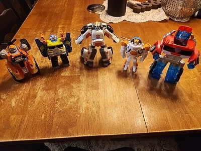 Transformers Rescue Bots Salvage Garbage Truck Playskool Helicopter Ambulanc Lot - Image 1 of 4