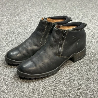 Ariat Boots Women Sz 9.5B Black / Dark Brown Heel Chelsea Zip Leather 95601 Low - Image 1 of 4
