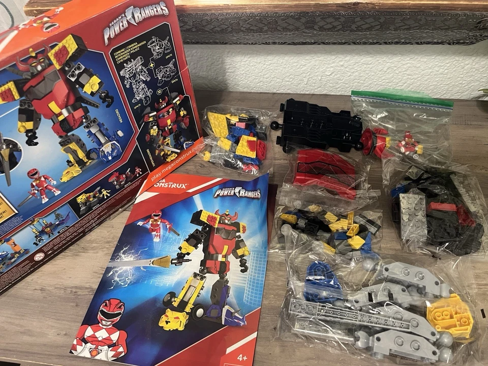 Mega Construx Power Rangers Mighty Morphin Megazord DPK78 New One Bag Opened - Image 1 of 4