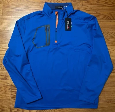 ¡NUEVO CON ETIQUETAS! Jersey Pullover Para Hombres RLX Ralph Lauren Calce Clásico Lujo 1/4 Cremallera Azul XXL Foto 1 de 4