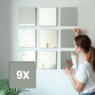 Virale Spiegelplatten 20×20 cm 4 mm zur Wandmontage – 7 + 2 Platten - Bild 1 von 4