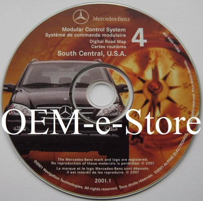 2000 2001 2002 Mercedes ML320 ML430 ML500 ML55 Navigation CD # 4 TX OK AR LA MS - Image 1 of 2
