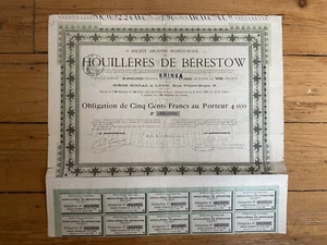 Houillères de BERESTOW 1901 (RUSSIE) - Picture 1 of 1