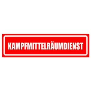 Kampfmittelräumdienst invertiert Magnetschild Schild magnetisch - Picture 1 of 25