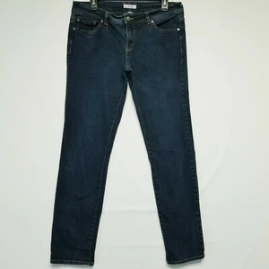 Xhilaration 13 Slim Straight Leg Low Rise Juniors Dark Blue Wash Women's Jeans - Picture 1 of 10