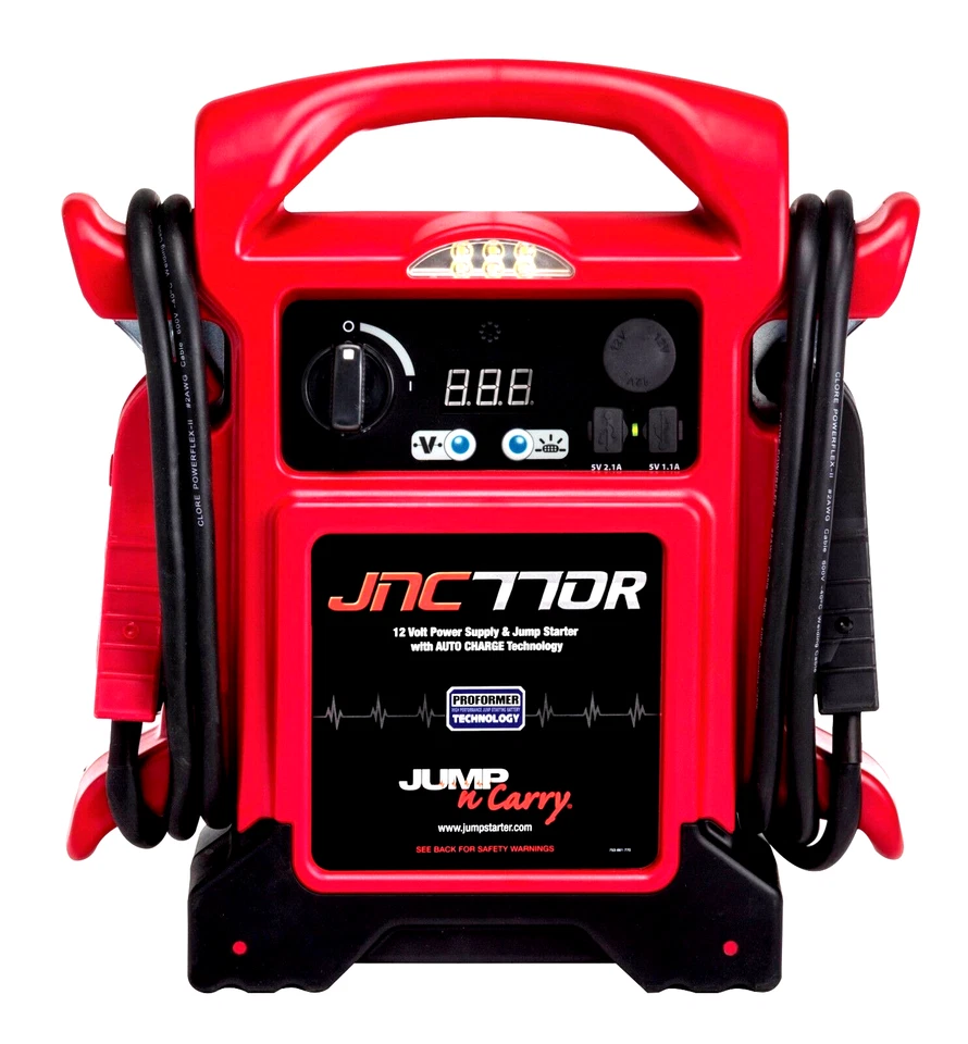 Jump-N-Carry JNC770R 1700 Peak Amp 12 Volt Jump Starter and Power Supply
