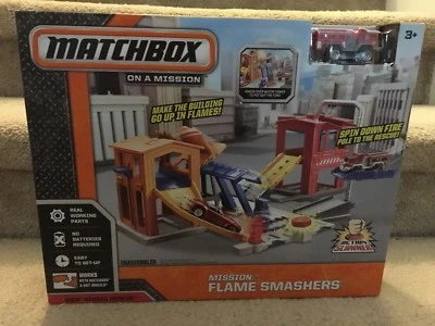 New~Matchbox Mission Flame Smashers Cars Trucks Tracks Buildings Birthday Gift - Image 1 of 4