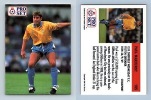 Paul Warhurst - Sheffield Weds #105 English League 1991-92  Pro Set Trading Card