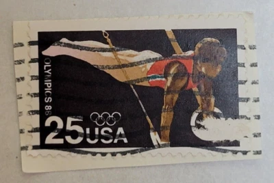 U.S. Postage Stamp ~ 88' Summer Olympics ~ c.1988 ~ 25¢ Stamp ~ Used/Posted ~ 02 - Image 1 of 4