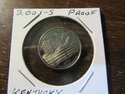 2001-S  Washington Head State Quarter Dollar (  PROOF)  KENTUCKY HALF PRICE SHIP - Image 1 of 2