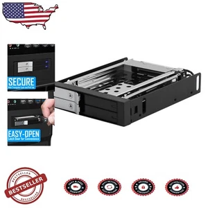 Dual 2.5” SSD/HDD SATA Backplane Enclosure - Tray-Less & Key Lock Feature - Photo 1/11