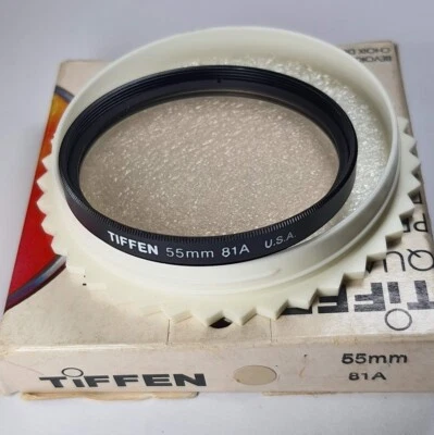 Tiffen 55mm 81A 81-A Glass Lens Filter B&W Color Film Digital Warm Up 55 mm E-55 - Image 1 of 3