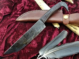 Mittelalter Messer-Wikingermesser-Carbonstahl-Handgeschmiedet-Vogelkopf- (TM9b) - Bild 1 von 7