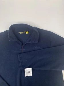NEW Cabela's Polar Fleece Jacket Pullover Mens L Blue Nights 1/4 Zip NWT - Picture 1 of 9
