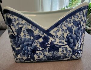 Blue and White Ceramic envelope shaped mail holder - made in China