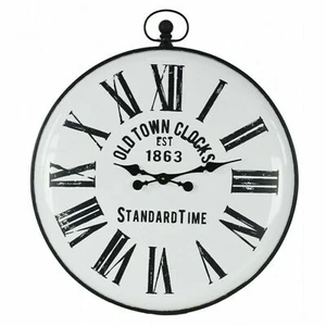 Blechuhr Old Town Clocks Wandreproduktion Vintage Stil - Bild 1 von 1